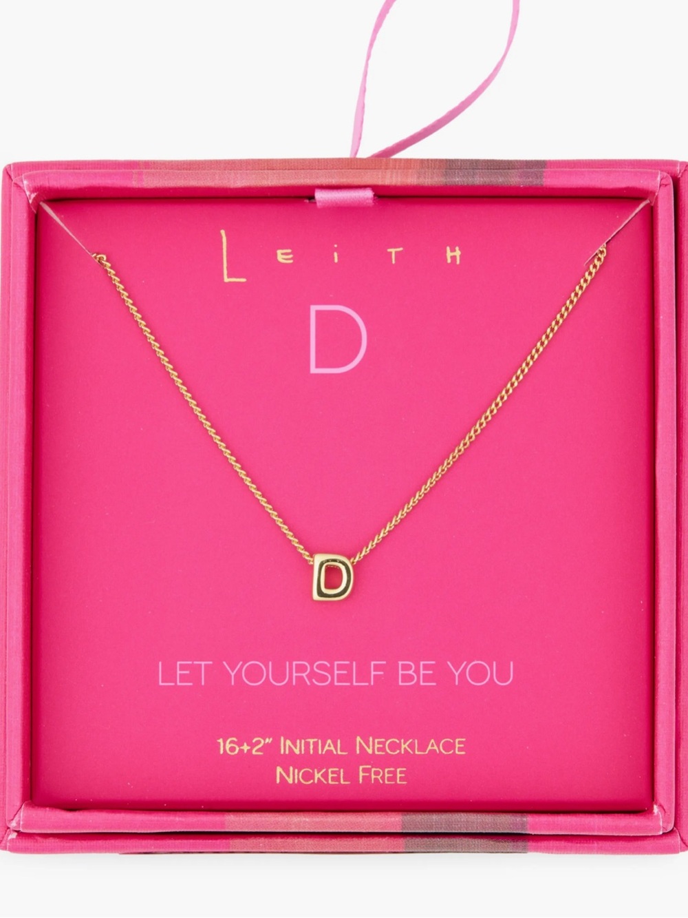 Nordstrom Leith Let Yourself Be You Bubble Initial “D”  Pendant Necklace